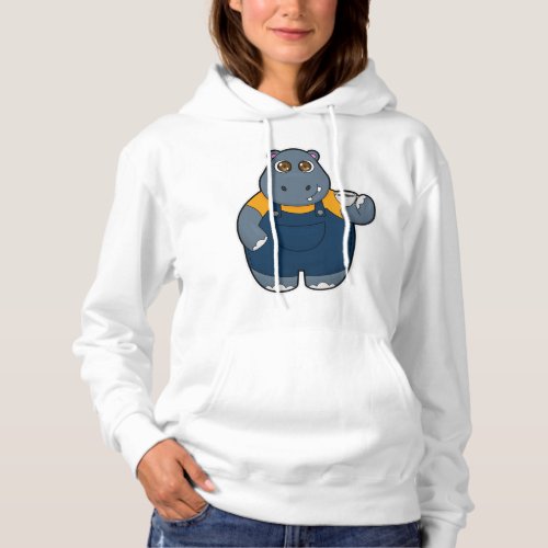 Hippo with Cup of Coffee Hoodie