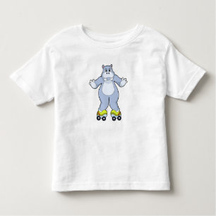 Hippo with Roller skates Toddler T-shirt