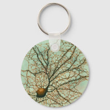 hippocampal neuron green - Keychain