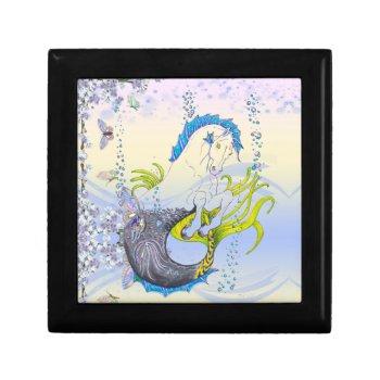 Hippocampus (skull) W/blue/purple/beige) Gift Box by Heart_Horses at Zazzle