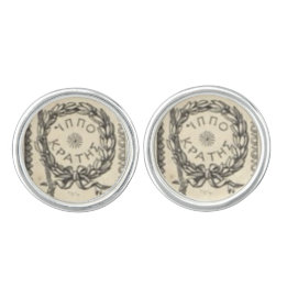 Hippocrates in Greek Cufflinks