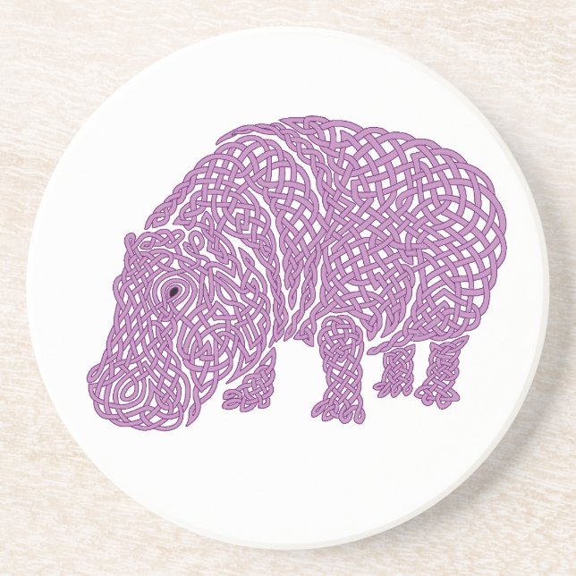 Hippoknotamus Drink Coaster (Front)