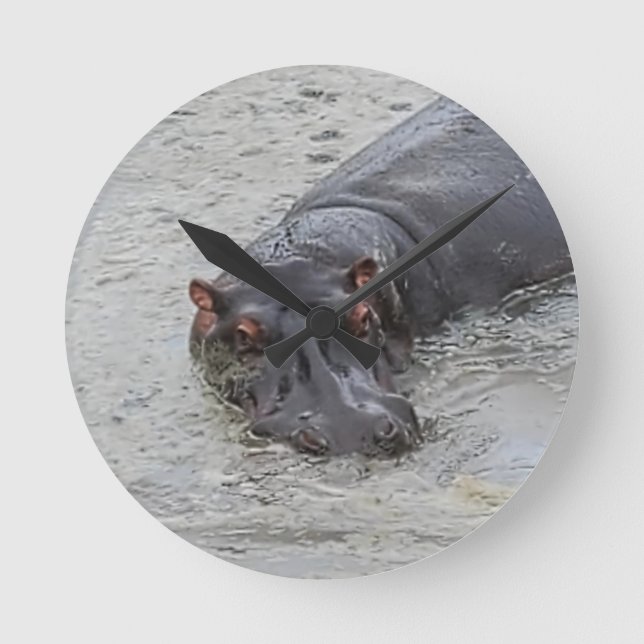 Hippoposterus Round Clock (Front)
