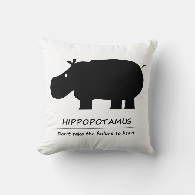 Hippopotamus (カ バ) throw pillow (Front)