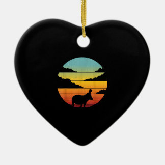 Hippopotamus 60s 70s Hippo | Hippo Lover Ceramic Ornament