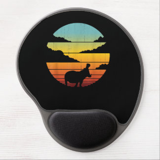 Hippopotamus 60s 70s Hippo | Hippo Lover Gel Mouse Pad