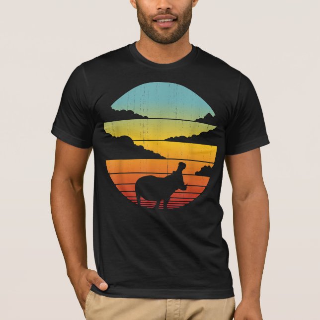 Hippopotamus 60s 70s Hippo |  Hippo Lover T-Shirt (Front)