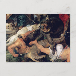 Hippopotamus and Crocodile Hunt, c.1615-16 Postcard
