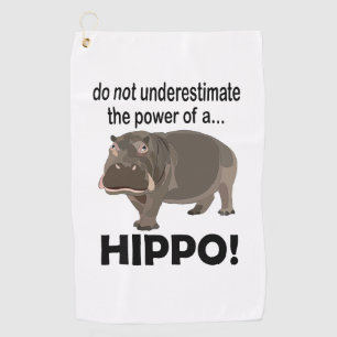 Hippopotamus Animal Funny Hippo Golf Towel