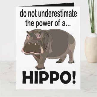 Hippopotamus Animal Funny Hippo Greeting