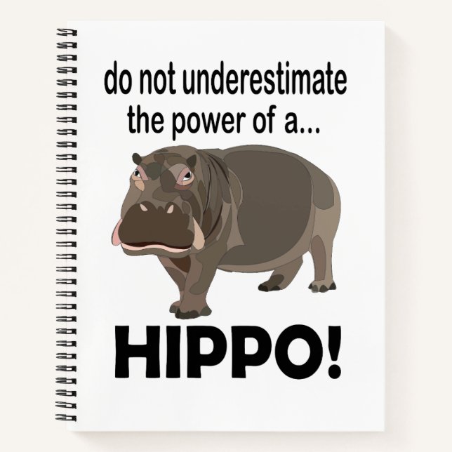 Hippopotamus Animal Funny Hippo Notebook (Front)
