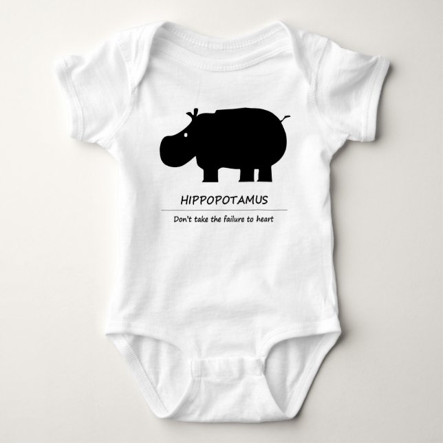 Hippopotamus Baby Bodysuit (Front)