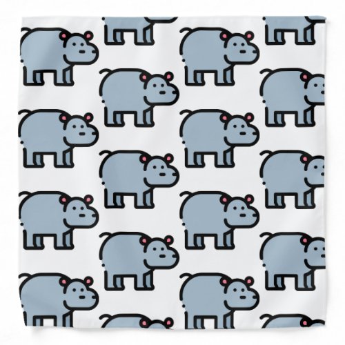 Hippopotamus Bandana