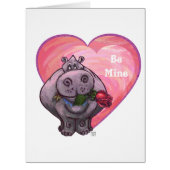 Hippopotamus Be Mine Cards (Front)