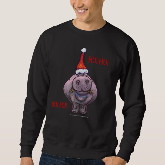 Hippopotamus Christmas Sweatshirt (Front)