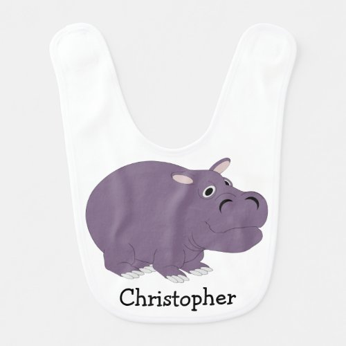 Hippopotamus Design Baby Bib