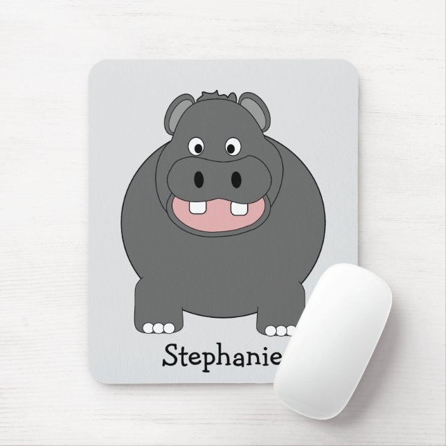 Hippopotamus Design Mouse Pad (With Mouse)