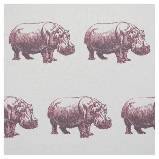 Hippopotamus Fabric