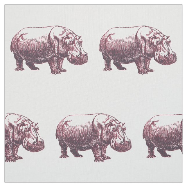 Hippopotamus Fabric (Swatch)