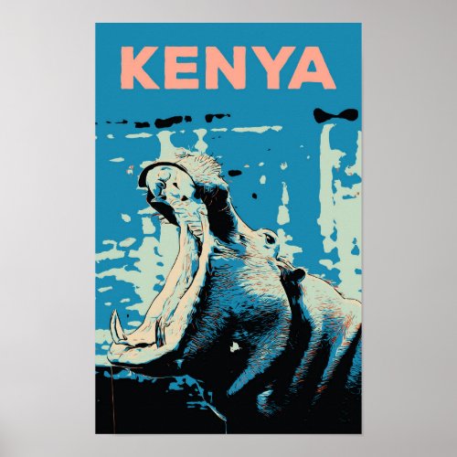 Hippopotamus from Kenya Poster