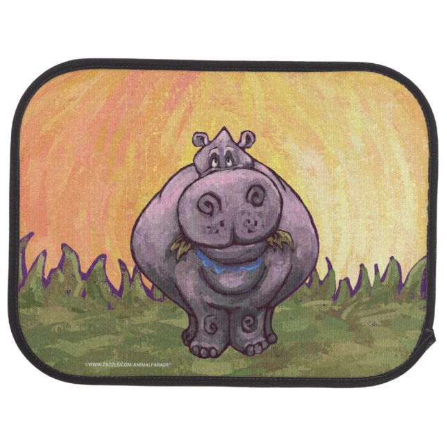 Hippopotamus Gifts & Accessories Car Floor Mat (Rear)