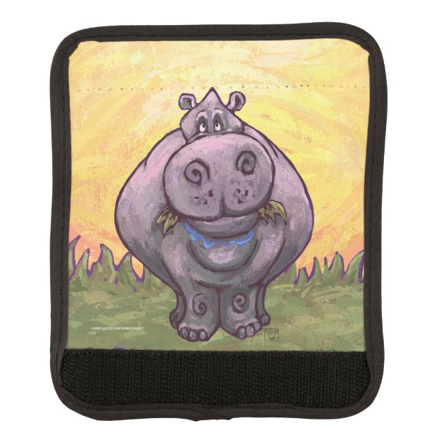 Hippopotamus Gifts & Accessories Luggage Handle Wrap (Front)