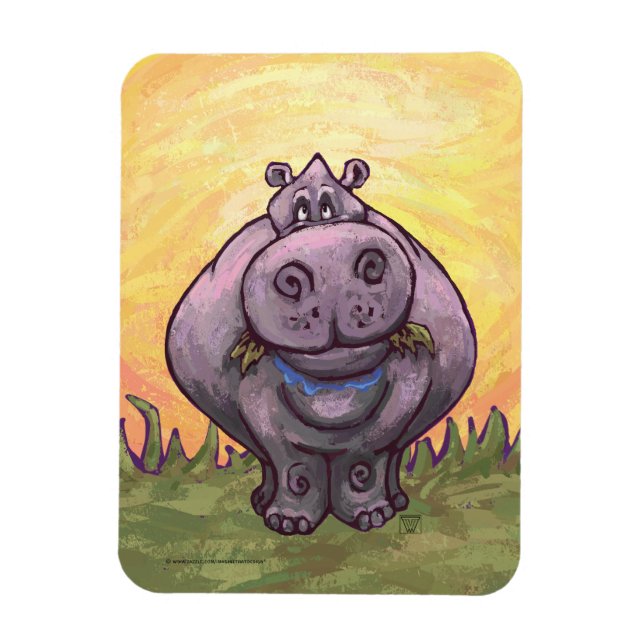 Hippopotamus Gifts & Accessories Magnet (Vertical)