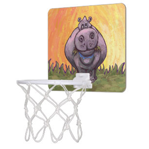 Hippopotamus Gifts & Accessories Mini Basketball Hoop