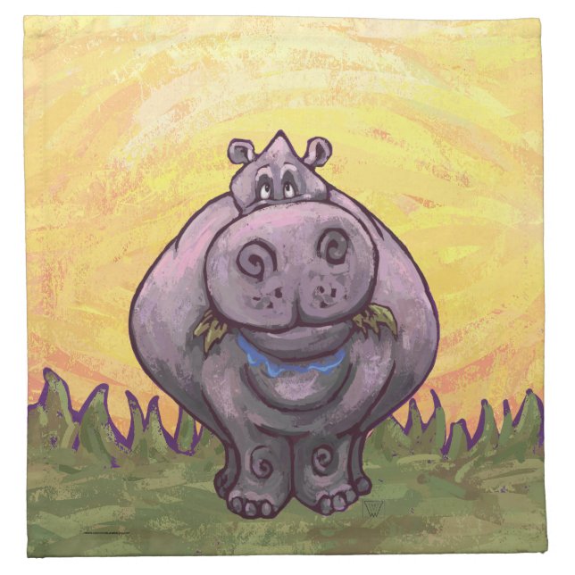 Hippopotamus Gifts & Accessories Napkin (Front)