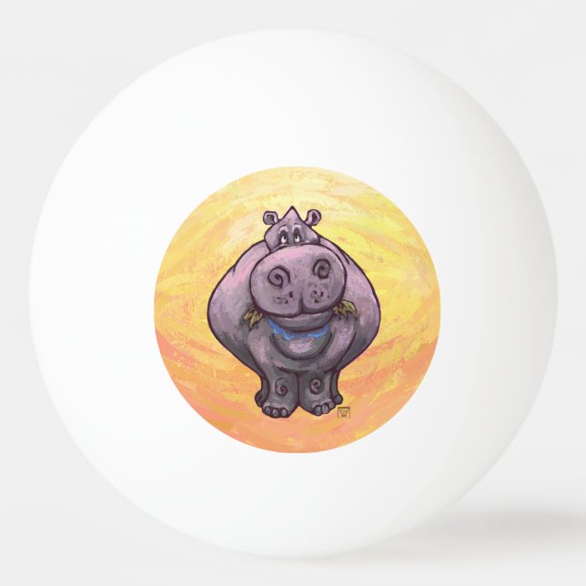 Hippopotamus Gifts & Accessories Ping-Pong Ball (Back)