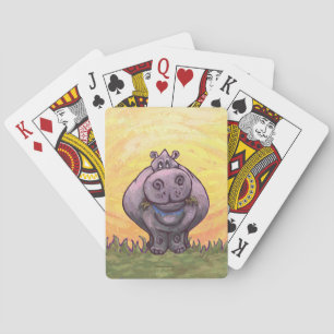 Hippopotamus Gifts & Accessories Poker Cards