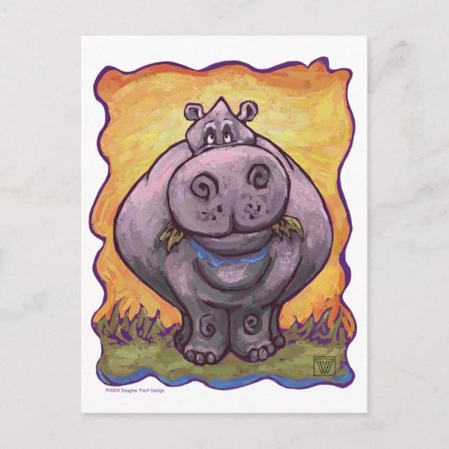 Hippopotamus Gifts & Accessories Postcard (Front)