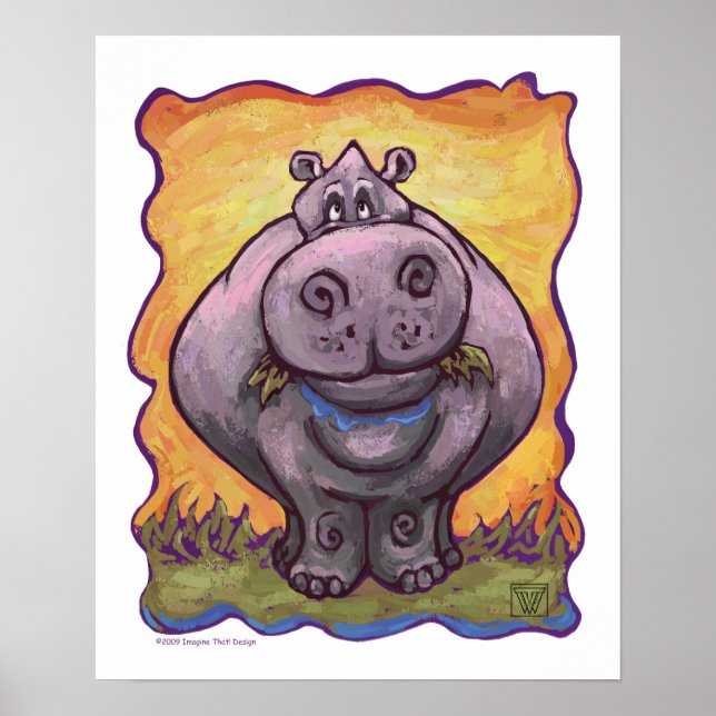 Hippopotamus Gifts & Accessories Poster (Front)