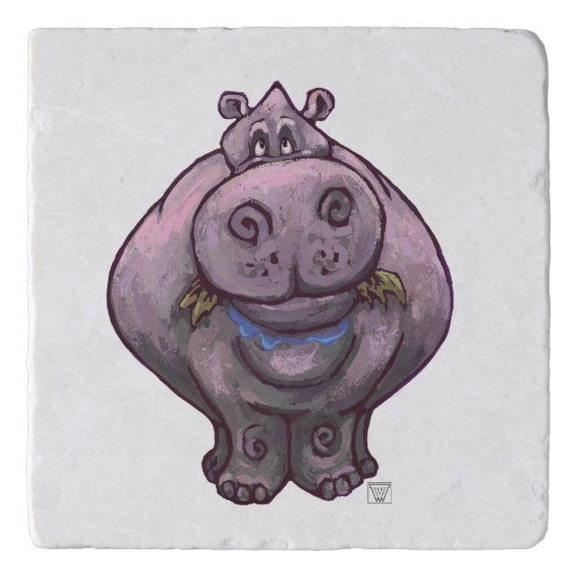 Hippopotamus Gifts & Accessories Trivet (Front)