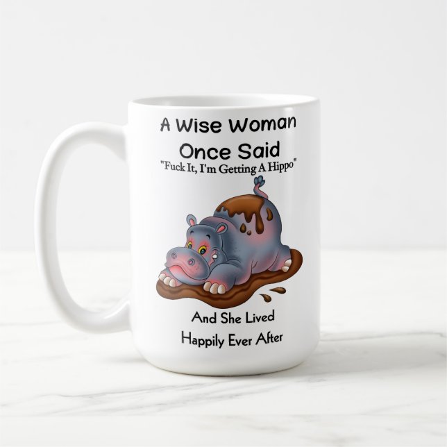 Hippopotamus Gifts For Women Lovers Funny Hippo Coffee Mug (Left)