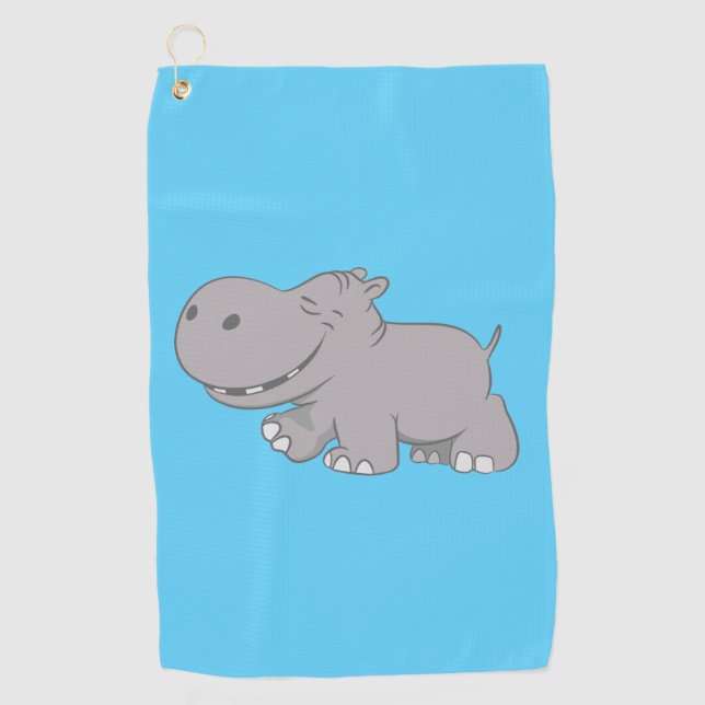 Hippopotamus Golf Towel (Front)