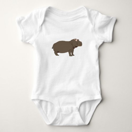 Hippopotamus Hippo  Baby Bodysuit