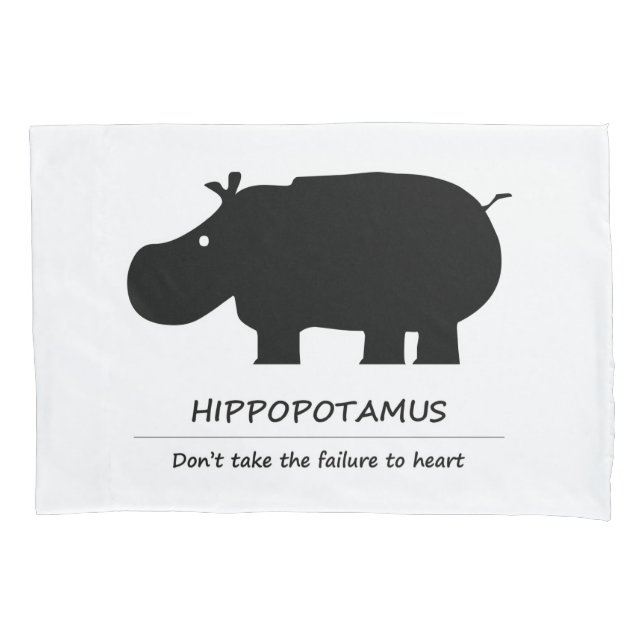 Hippopotamus (hippopotamus) pillow case (Front)