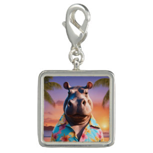 Hippopotamus Holiday Charm