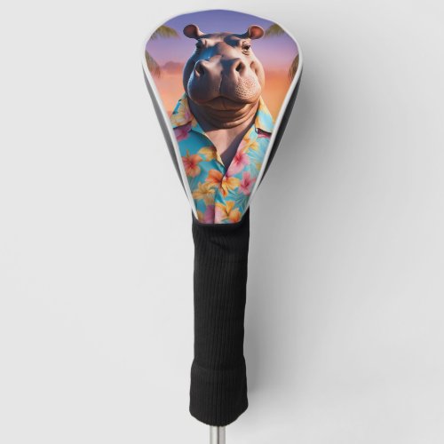 Hippopotamus Holiday Golf Head Cover
