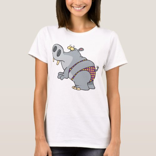 Hippopotamus In A Bikini T_Shirt