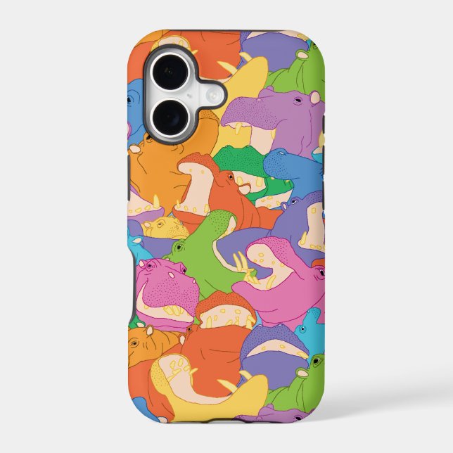 Hippopotamus iPhone Shell Case (Back)