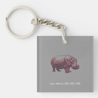 Hippopotamus Keychain