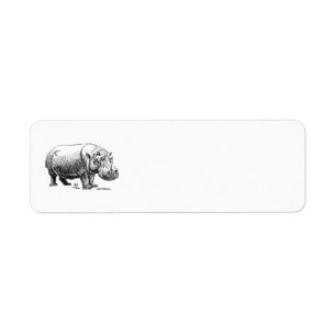 Hippopotamus Label