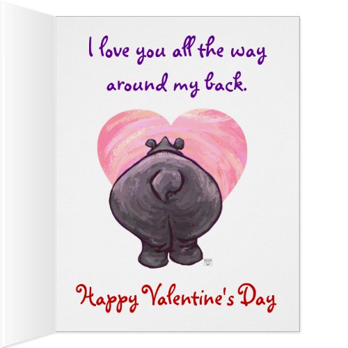 Hippopotamus Large Valentines Day