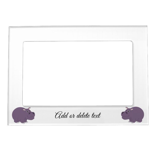 Hippopotamus Magnetic Photo Frame (Front)