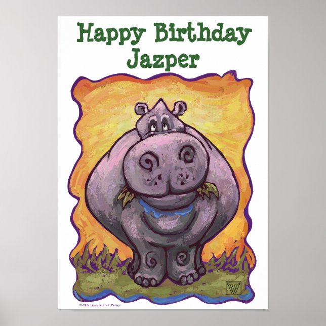 Hippopotamus Party Center Poster (Front)