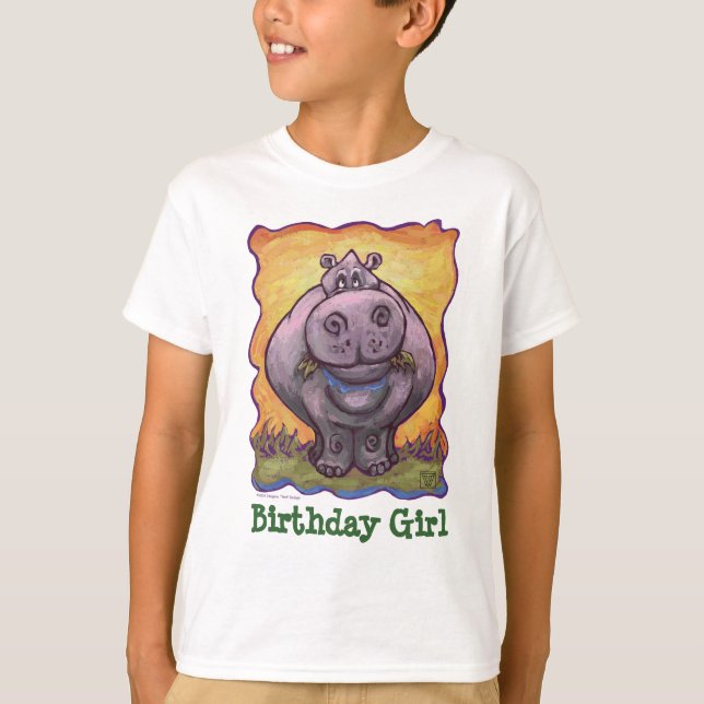 Hippopotamus Party Center T-Shirt (Front)