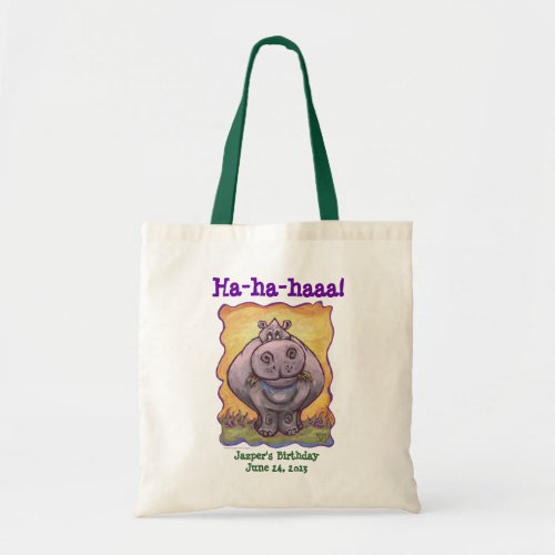 Hippopotamus Party Center Tote Bag