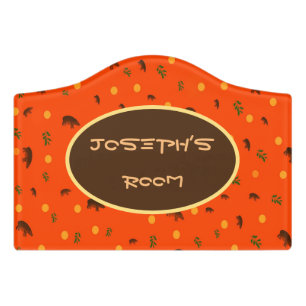Hippopotamus pattern door sign